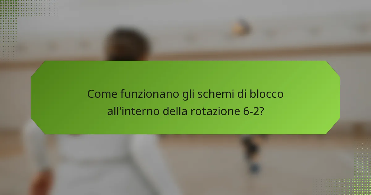 Come funzionano gli schemi di blocco all'interno della rotazione 6-2?